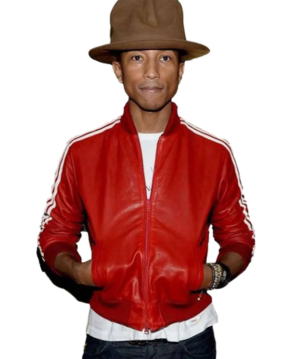 Mens Leather Track Jacket Pharrel Williams style |Nappa Sheepskin